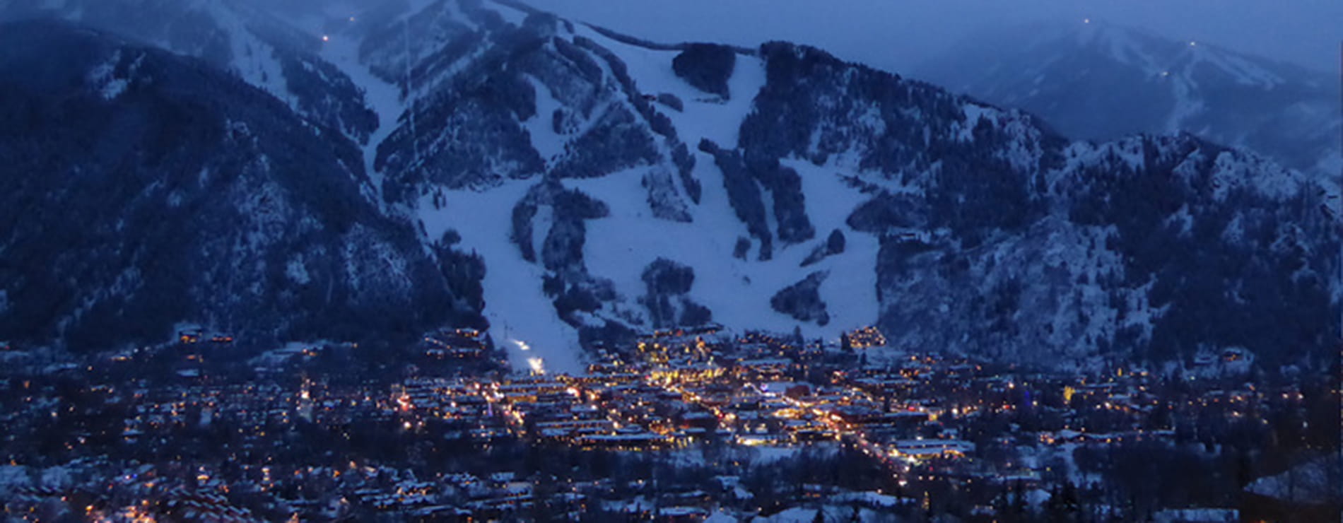 Aspen at Night- Ski Runs - Large | Limelight Hotels | Aspen