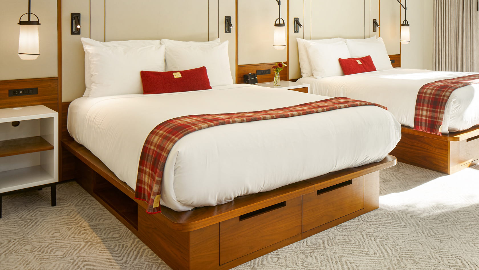 two queen beds in guest room