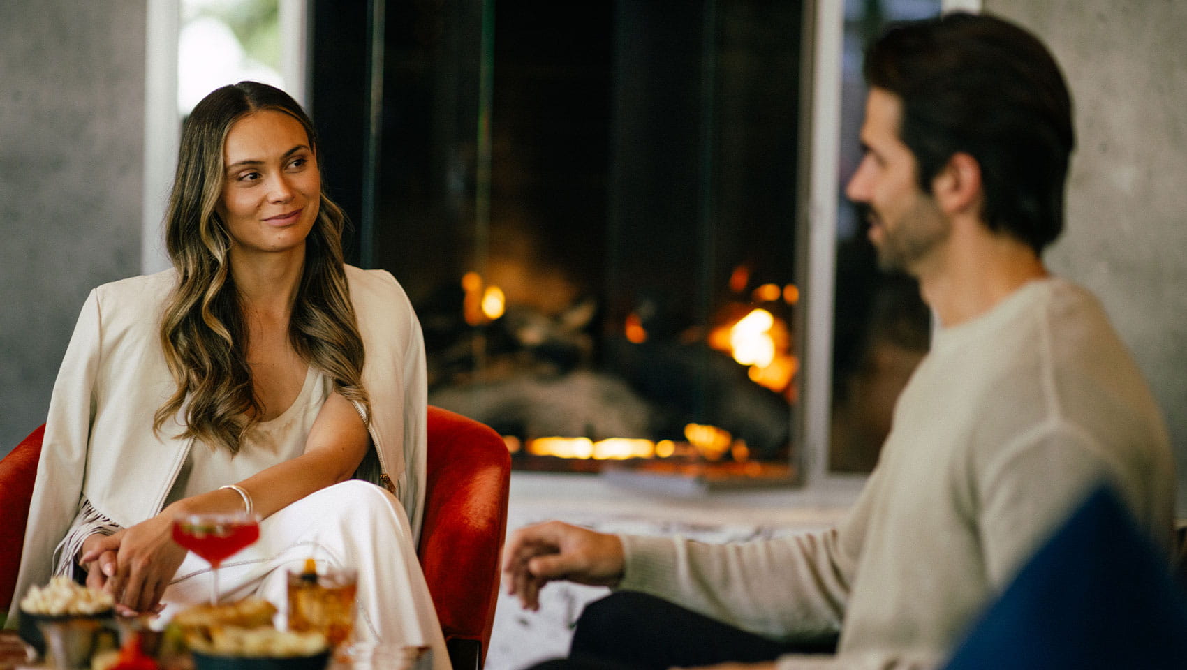 Couple having drinks in Limelight Aspen lounge