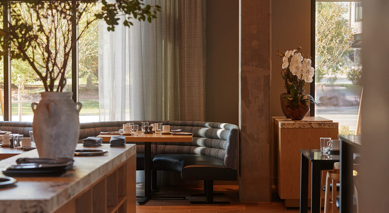 large booth by window in ajax