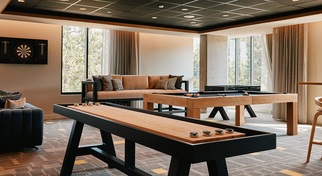 game room at limelight boulder