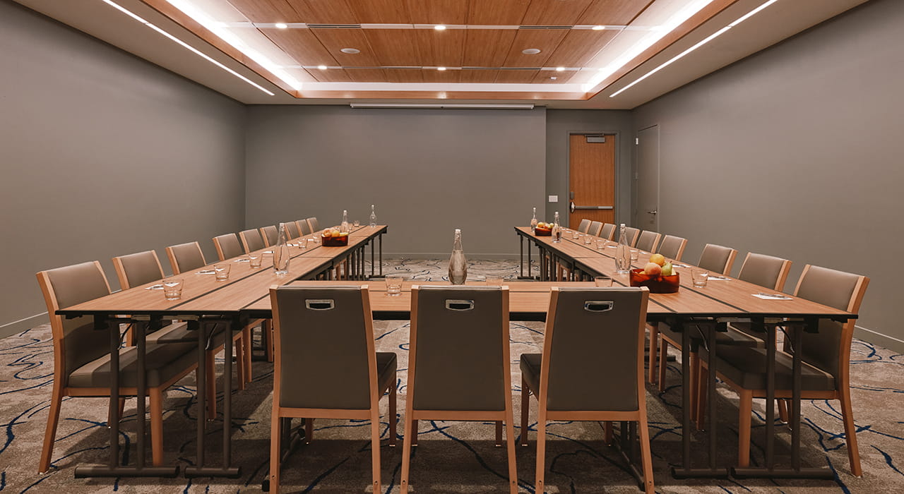 conference room with u shaped table