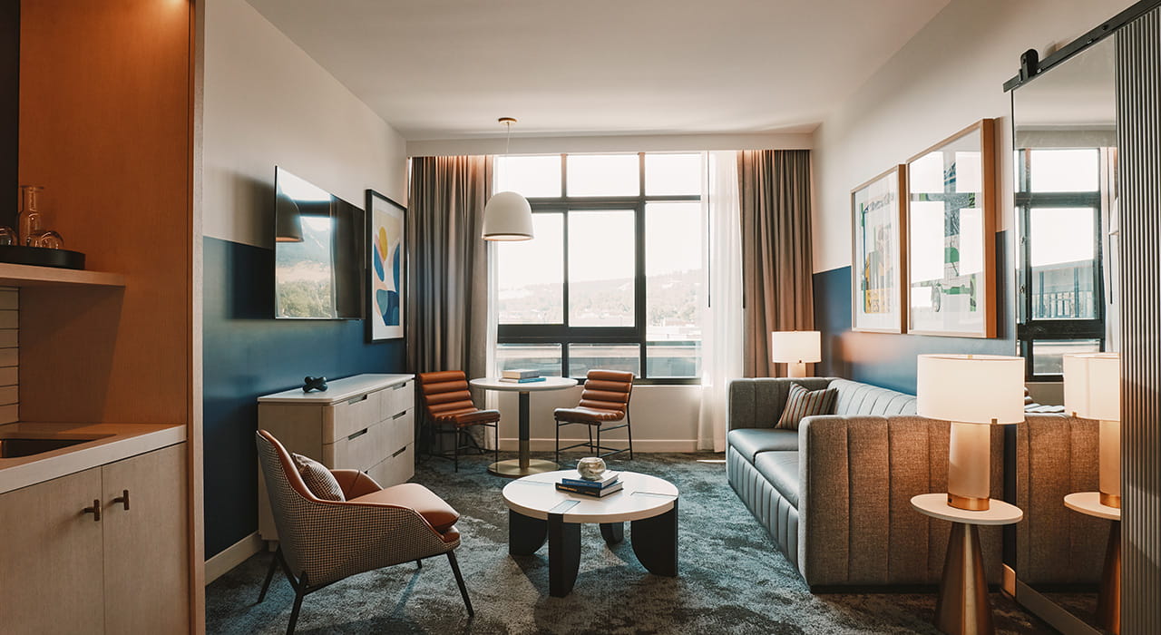 living room in aspen suite