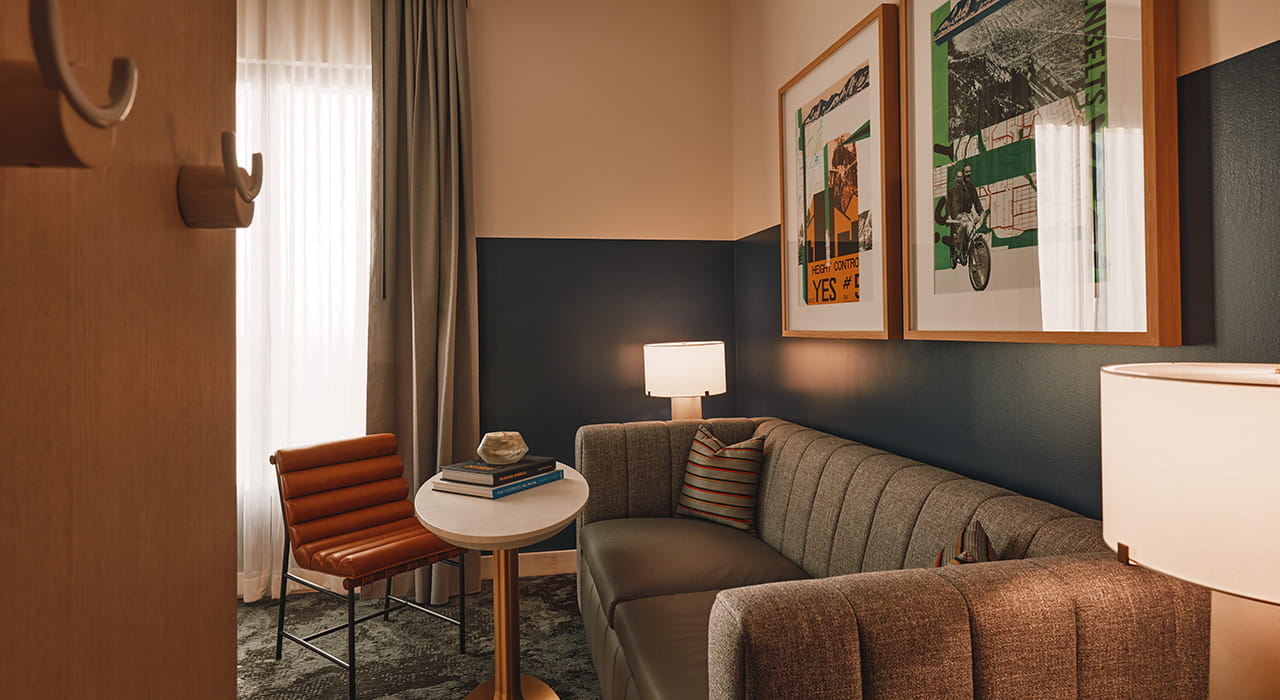 living room area in boulder suite