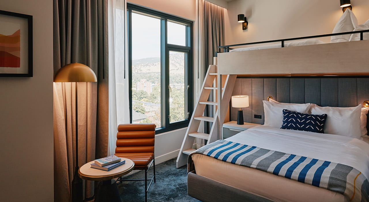 bunk bed in guest room