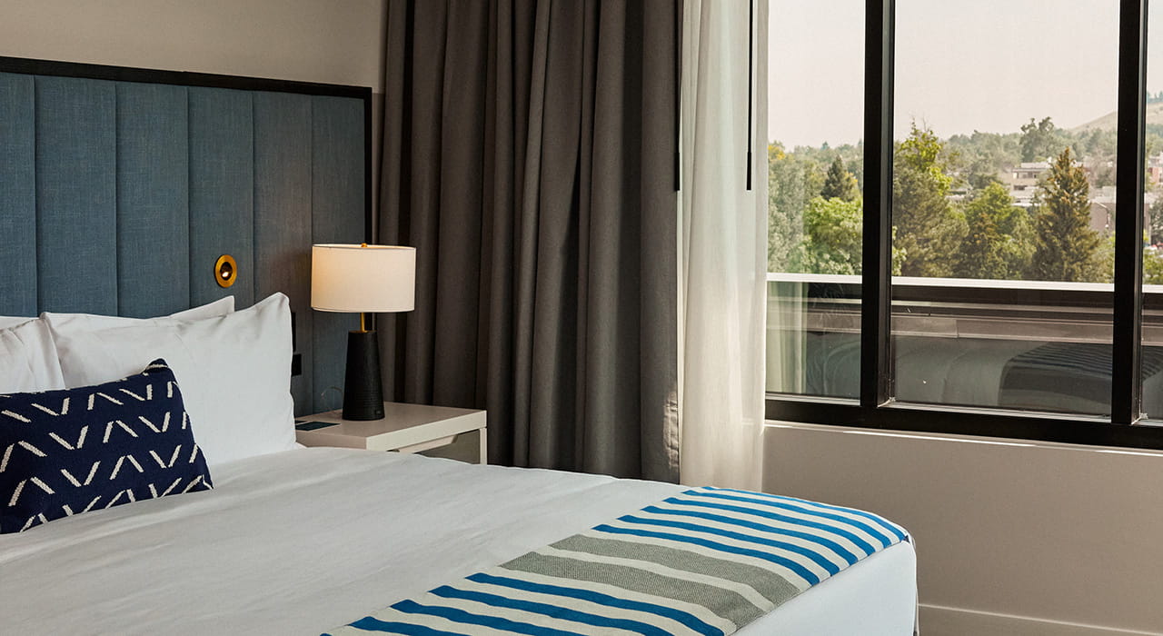 king bed in limelight suite