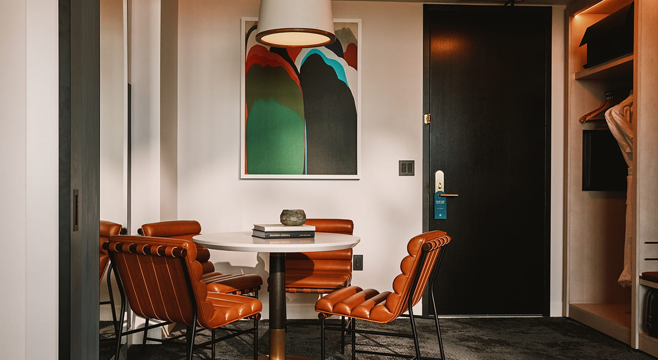 dining table in limelight suite