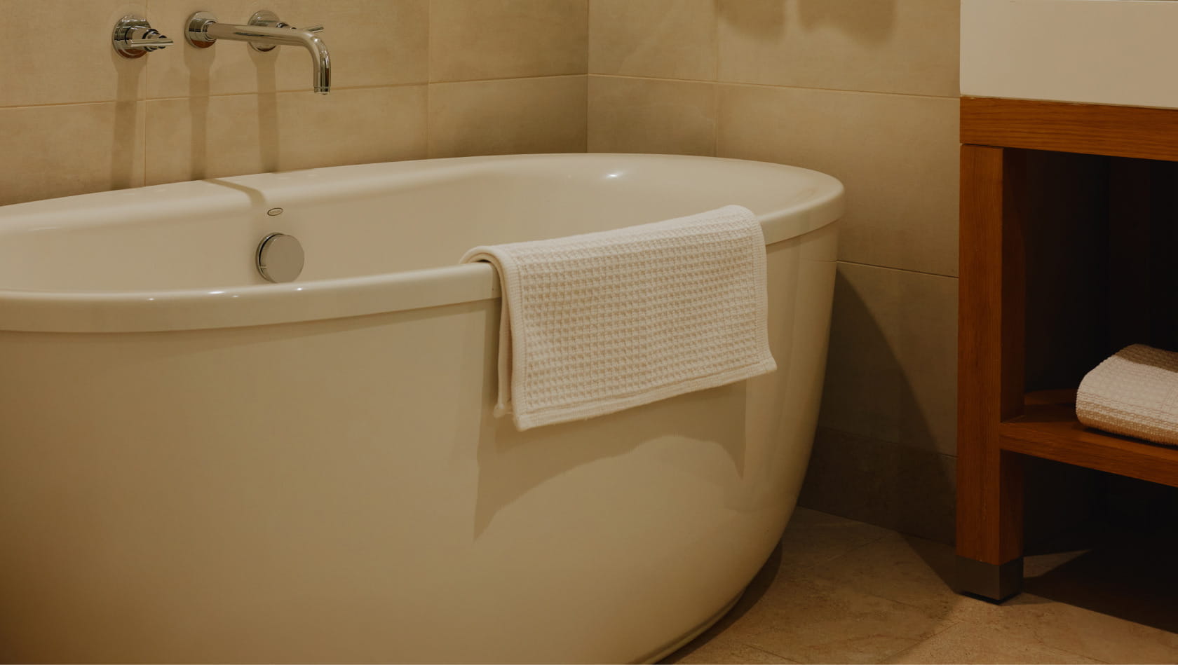 soaking tub in bathroom