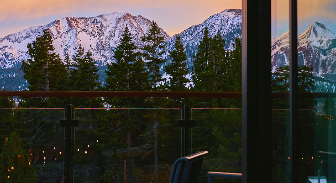 view of sierra mountains from residence balcony