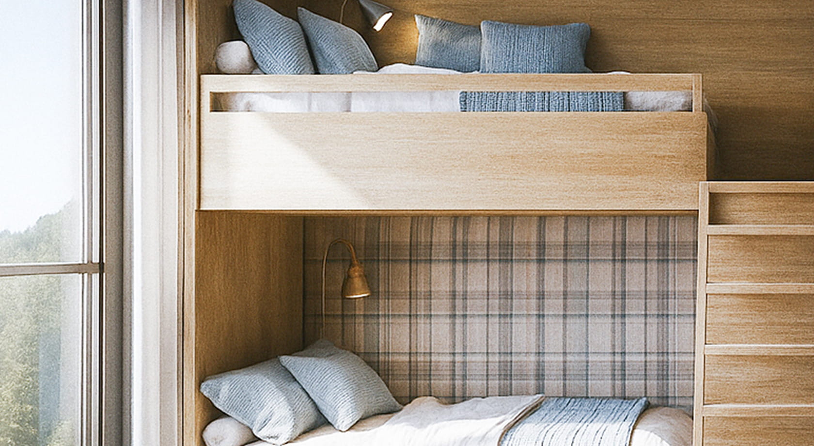 bunk beds in guest room