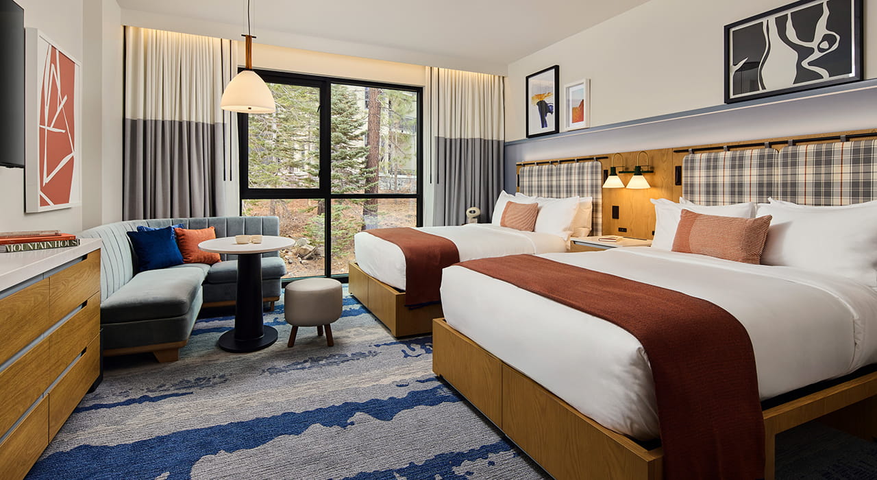 two queen beds in guest room