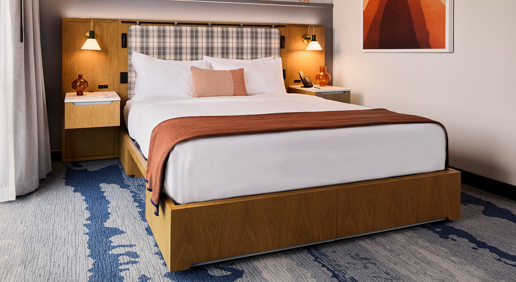 king bed in suite room