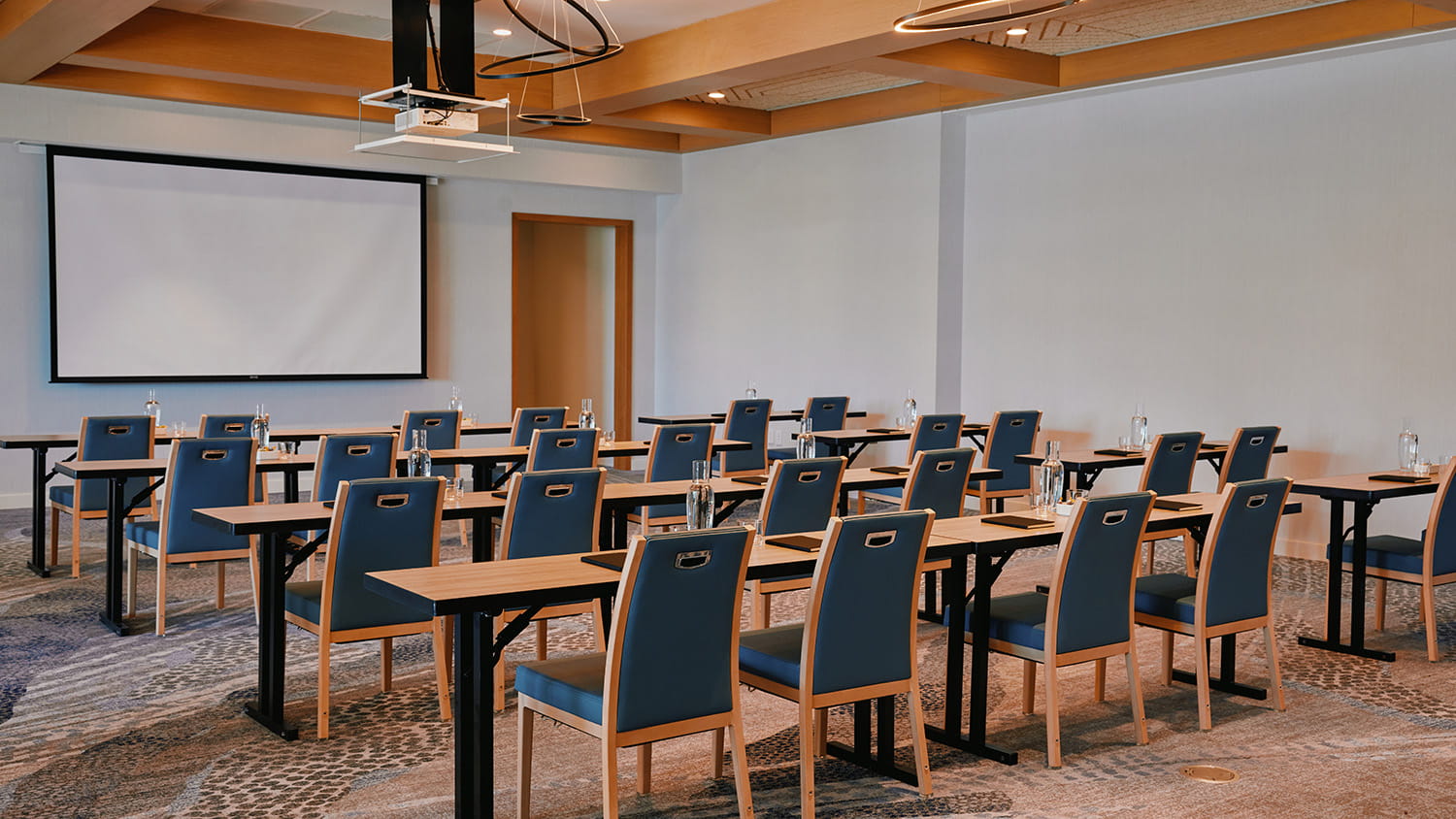 ballroom venue set up classroom style