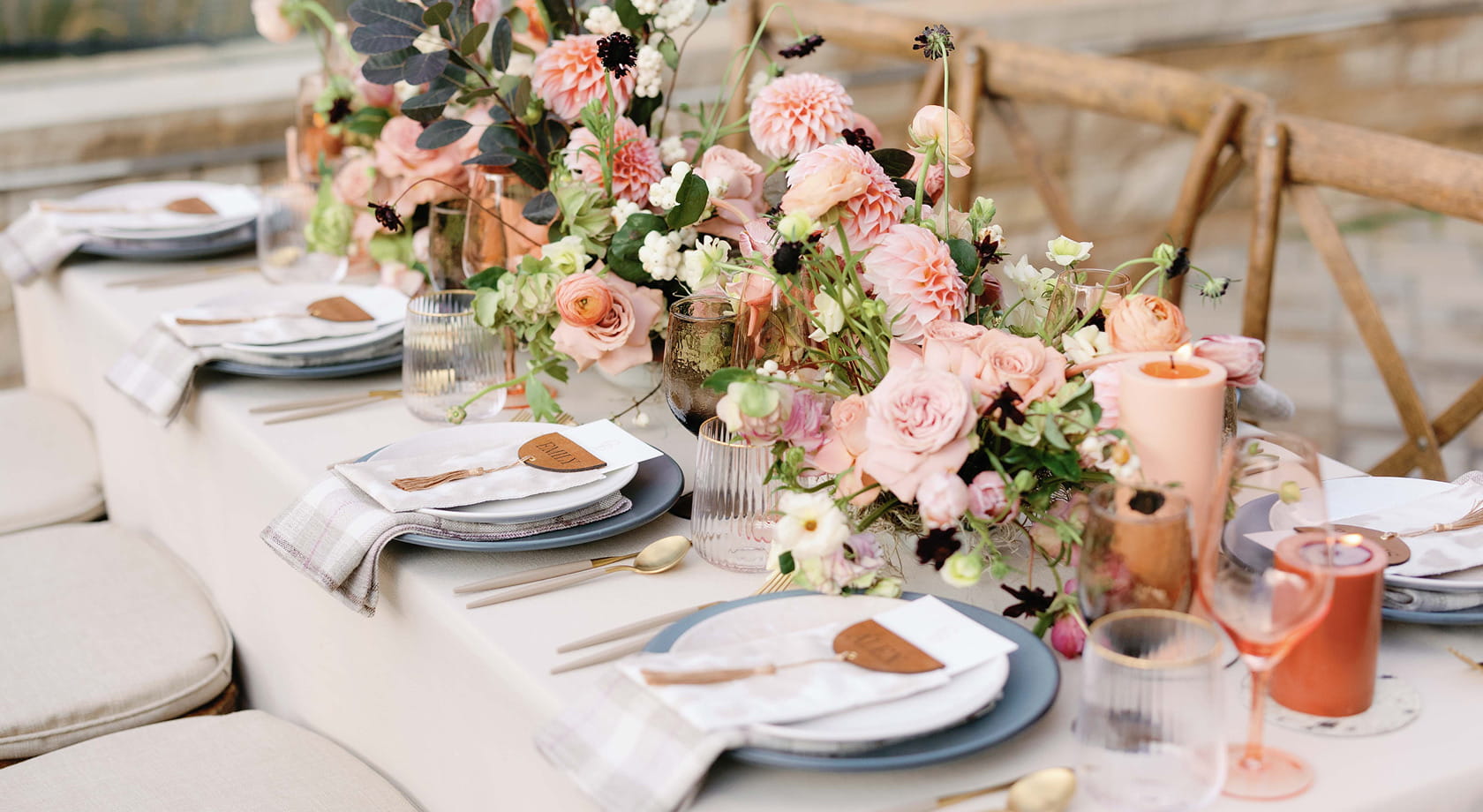 wedding table set at limelight mammoth