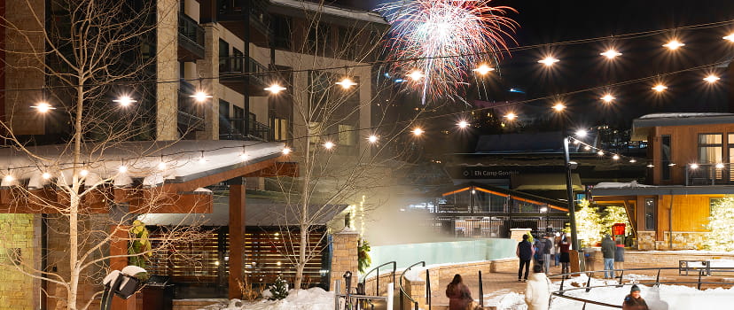 exterior of limelight and snowmass village in winter