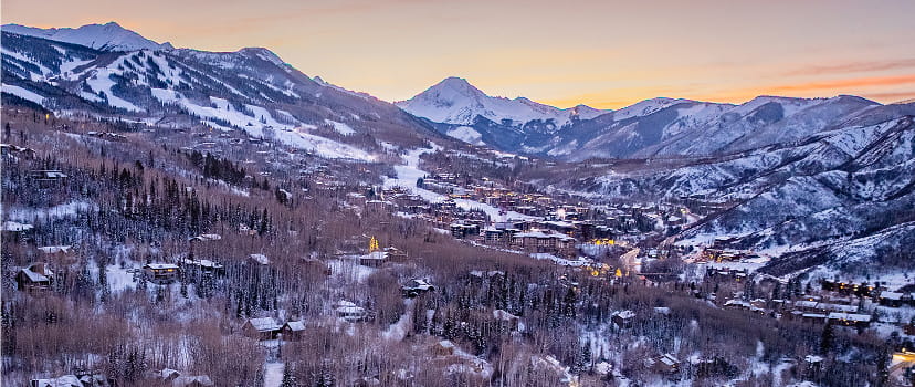 aerial view of snowmass