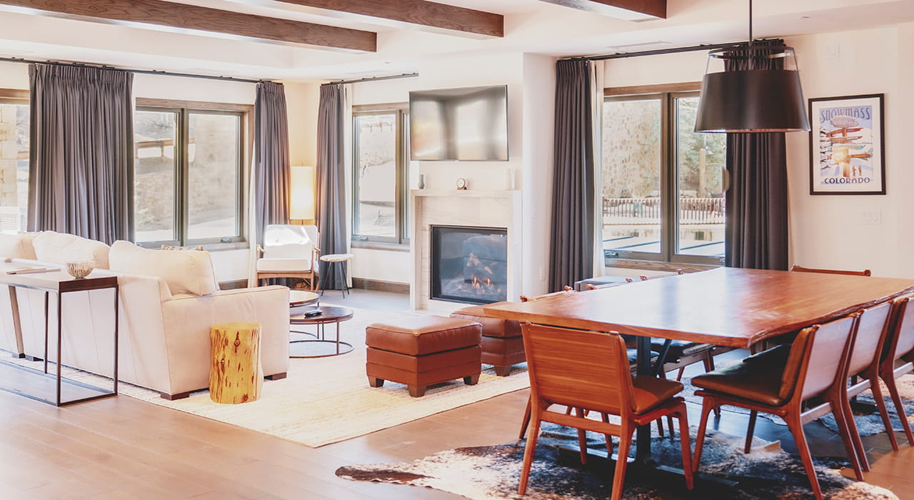 dining and living room in residence