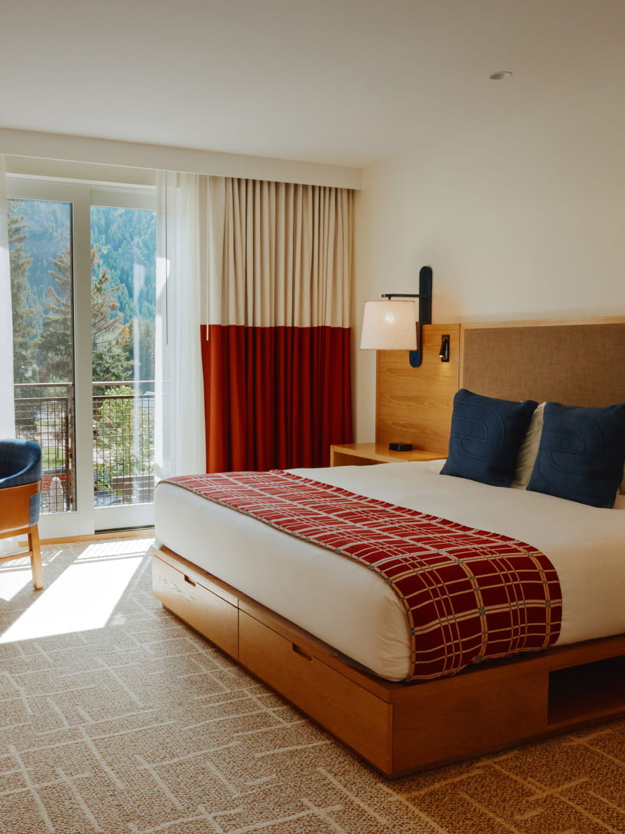 guest room at limelight ketchum