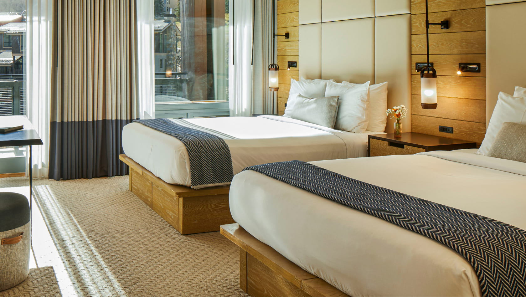 two queen beds in guest room