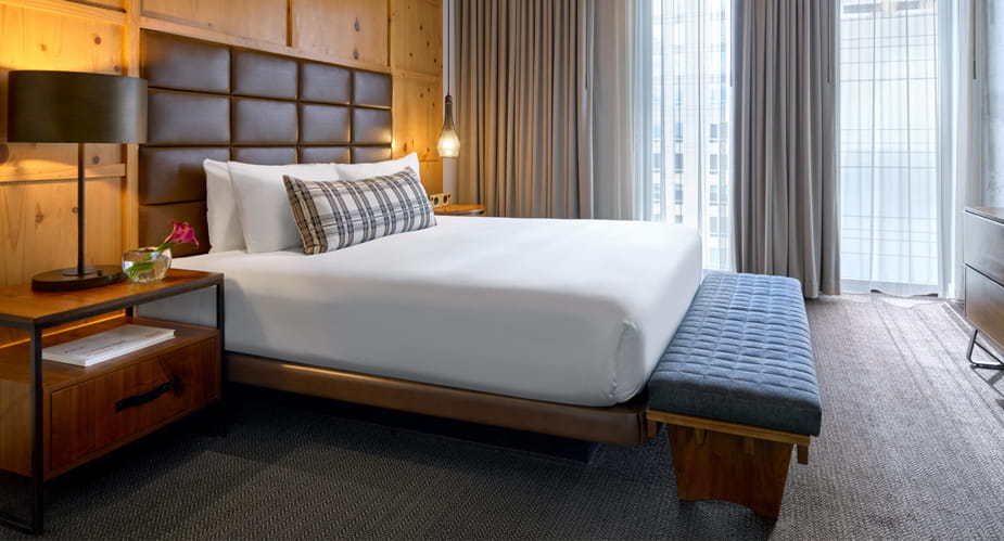 bed in guestroom