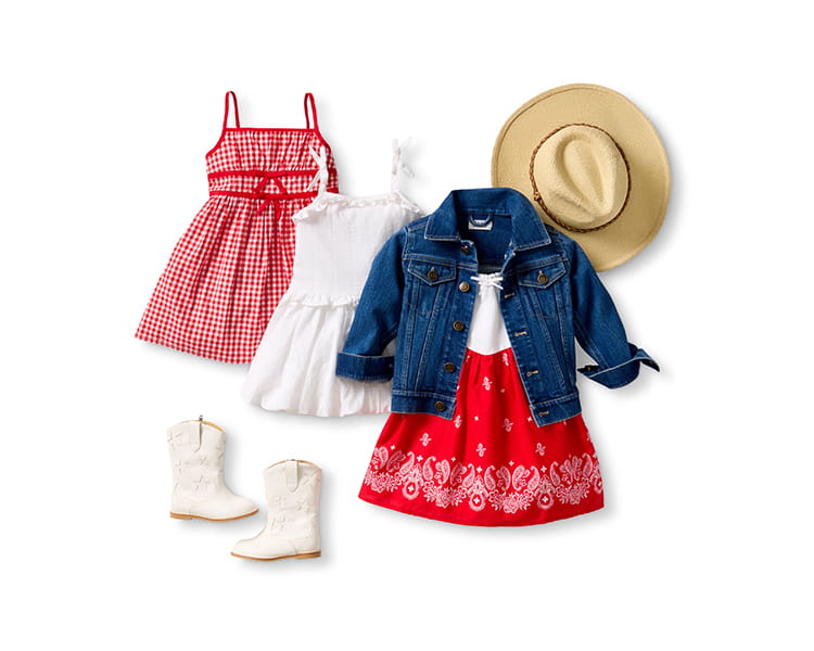 little girls Janie and Jack clothing pieces