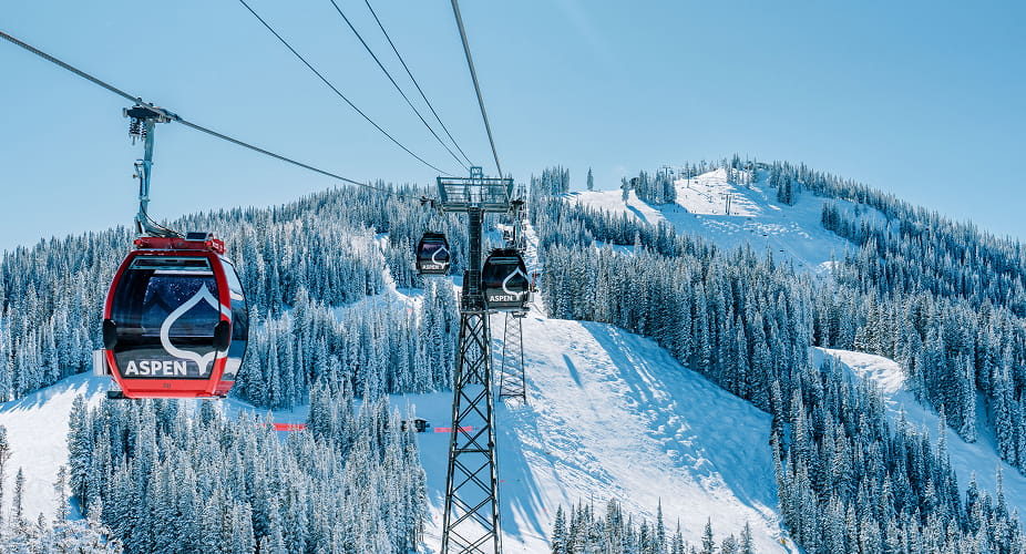 aspen gondola in winter