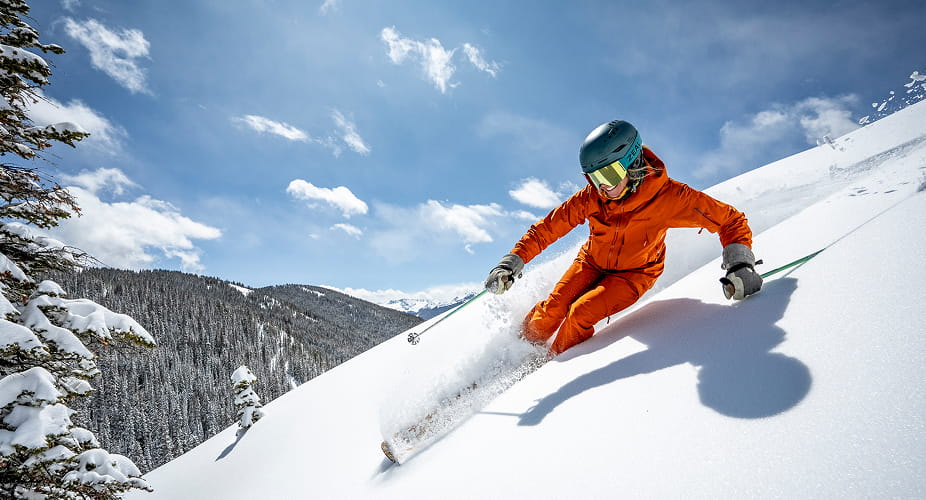 skier skiing down mountain