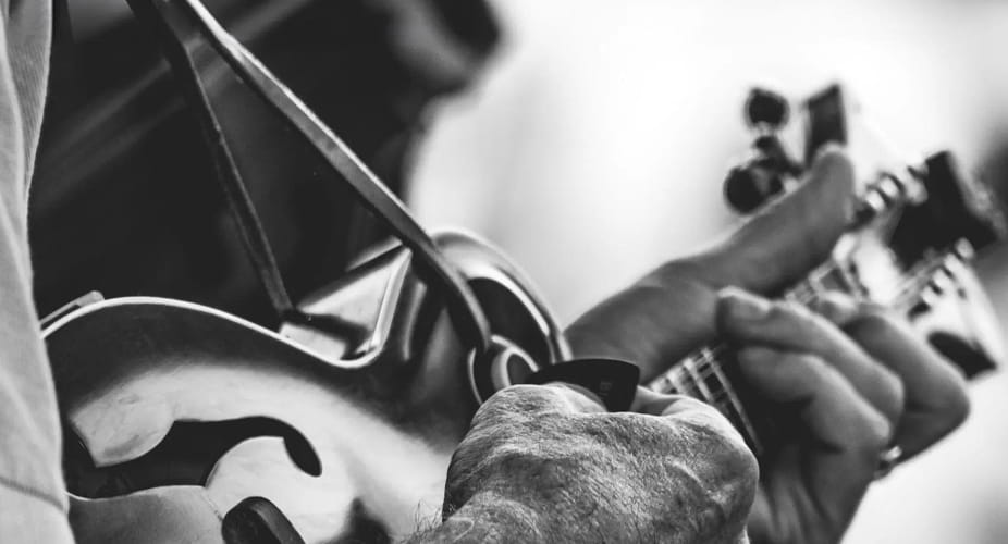 person playing guitar