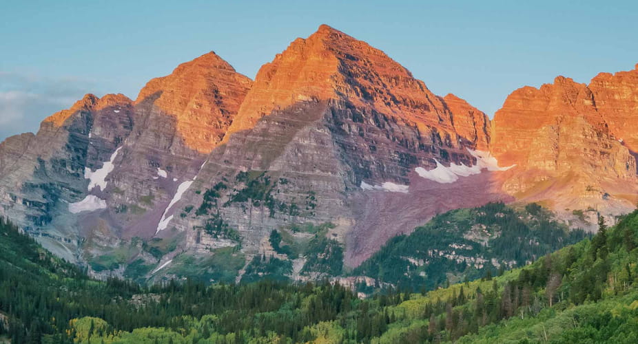 maroon bells at sunrise