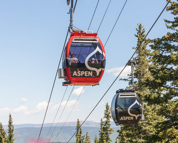 aspen gondola in the summer