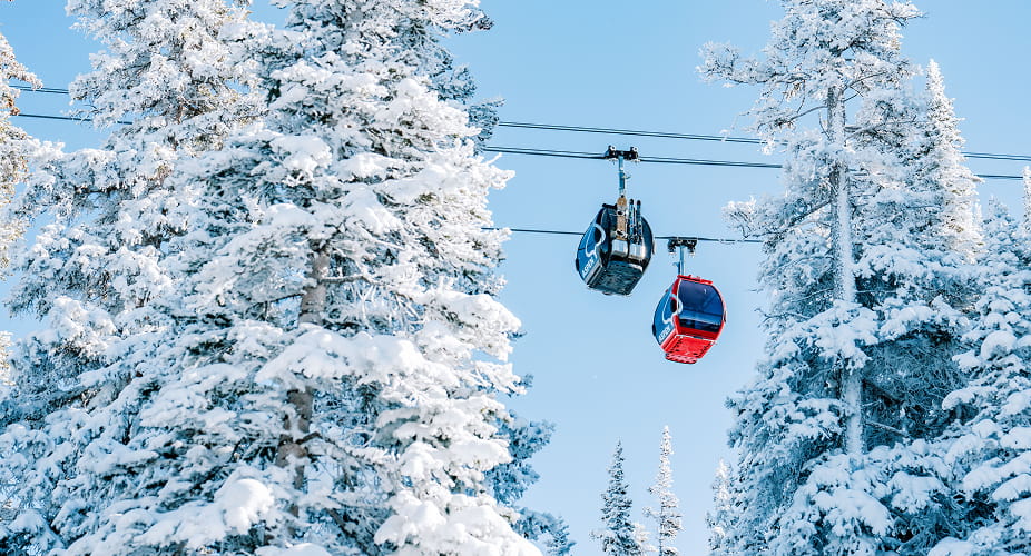 Aspen gondola in winter