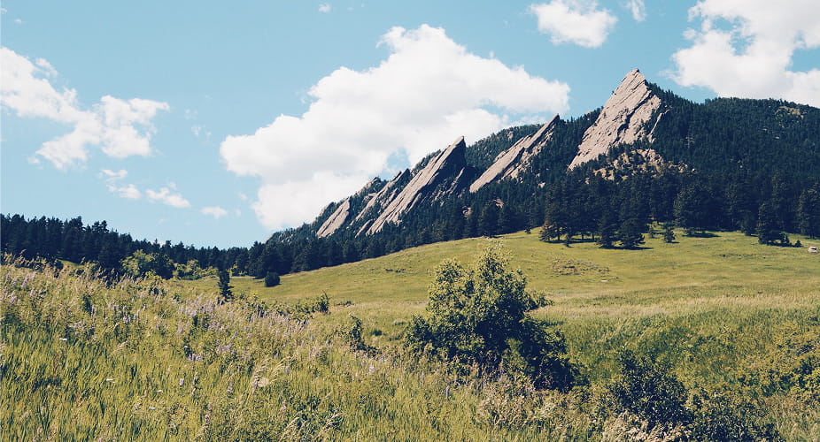 flatirons in the summer