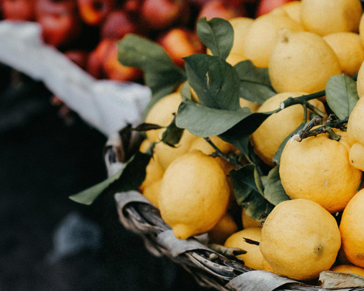 lemons in basket