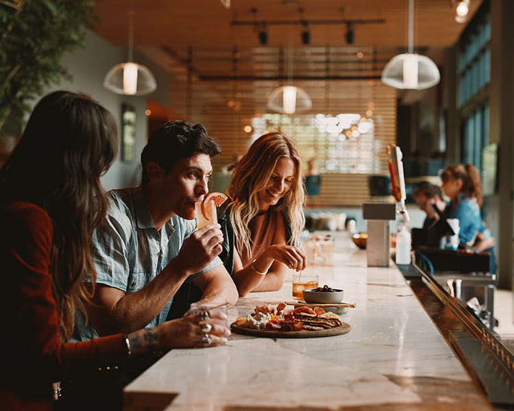 friends drinking at limelight lounge bar