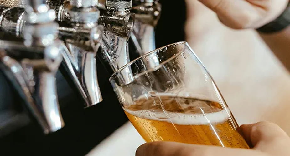 bartender pouring beer