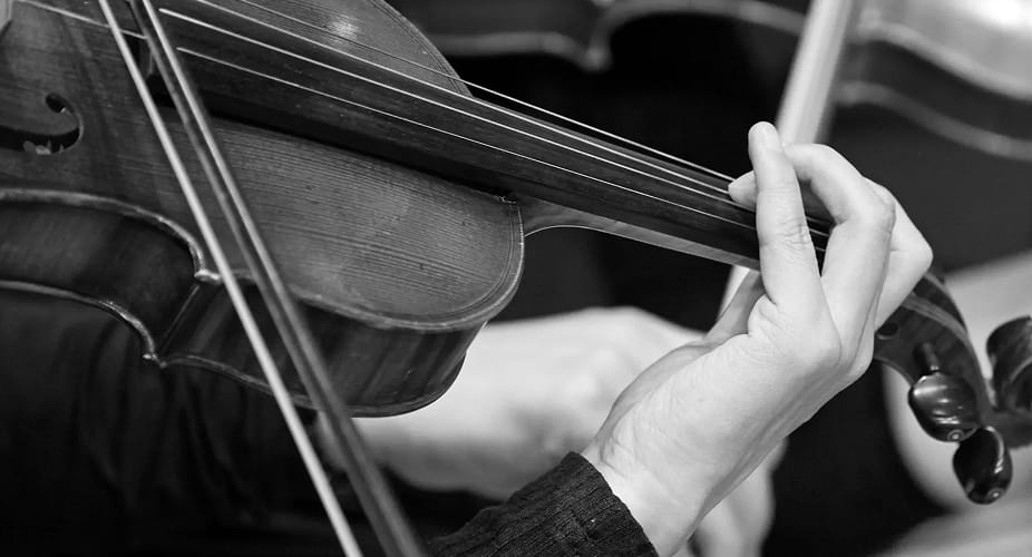 person playing violin