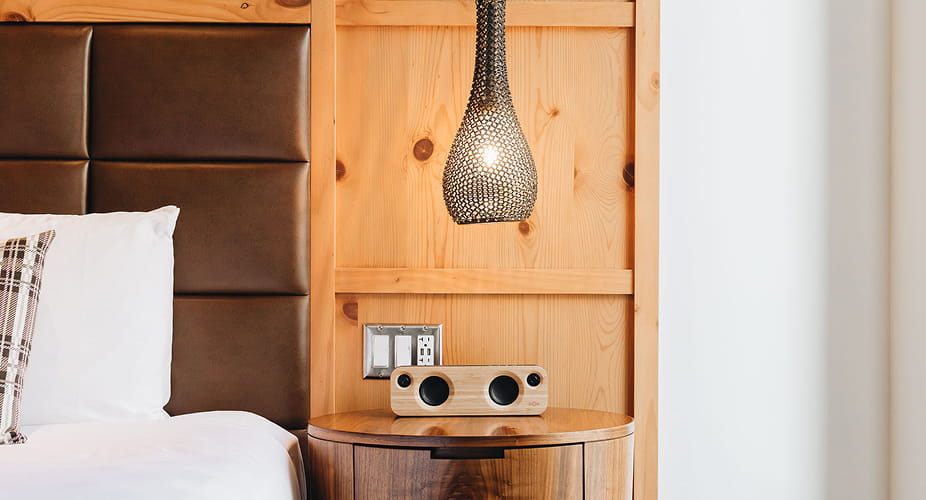 bedside at limelight denver room