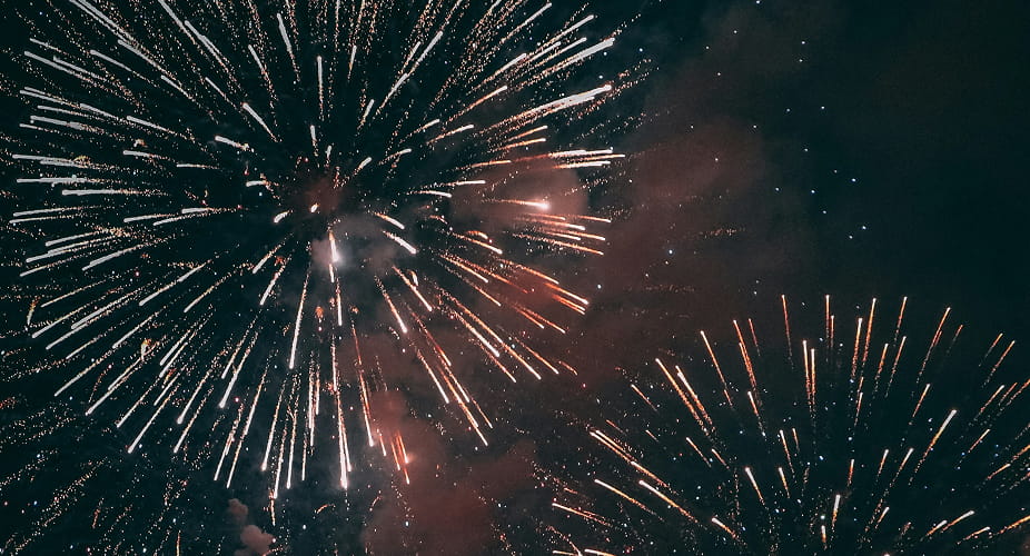 fireworks at night