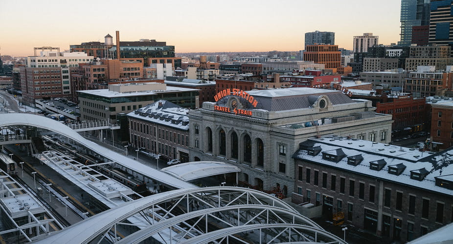 aerial view of union station