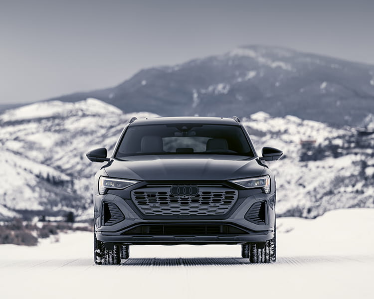 audi etron in mountains