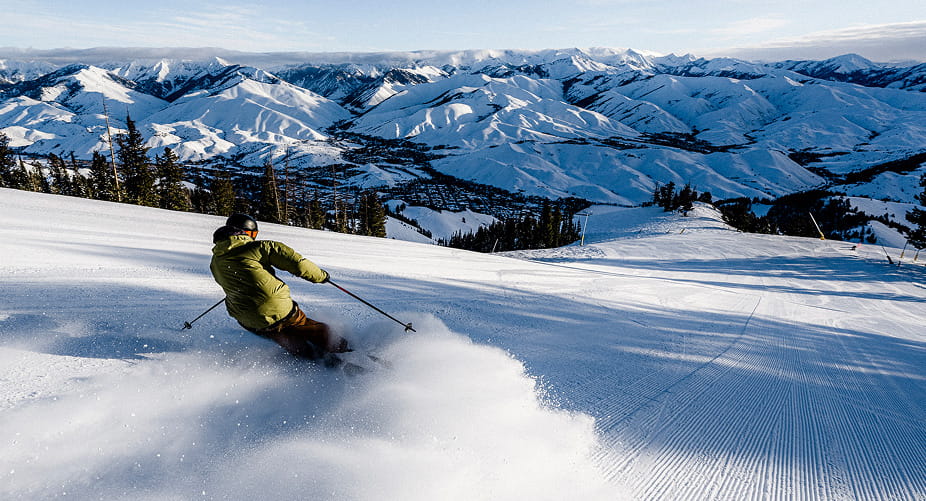 skier skiing down mountain