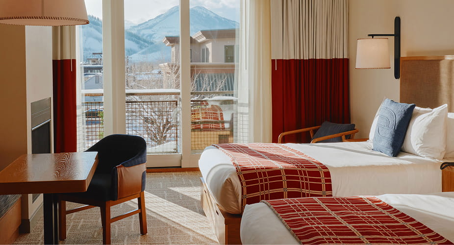 guest room at limelight ketchum