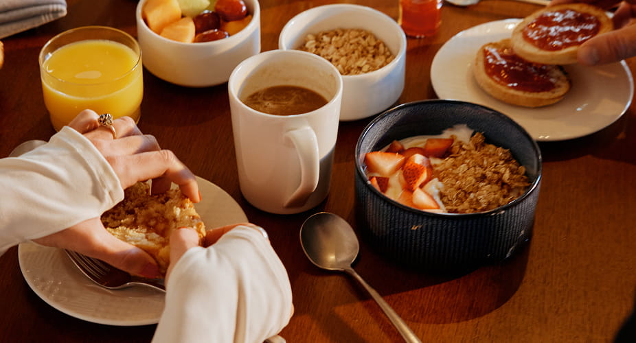 breakfast on table