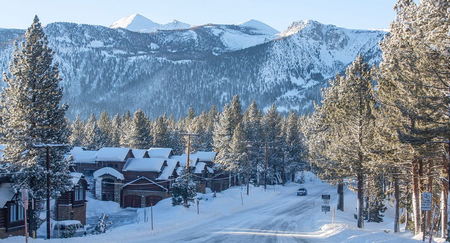mammoth village in the winter