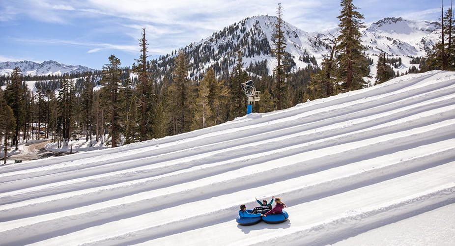 mammoth mountain tubing in the winter
