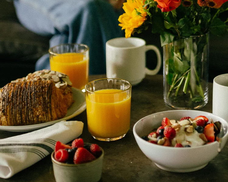 breakfast food on table