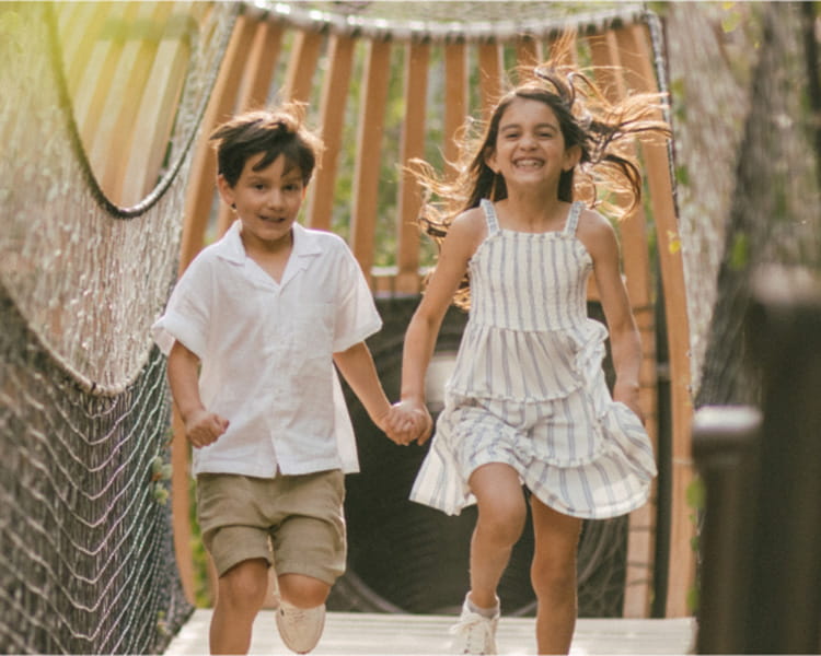kids running on playground