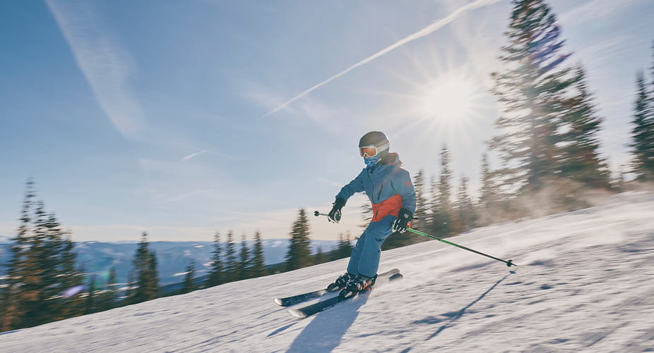 kid skiing on snowmass mountain