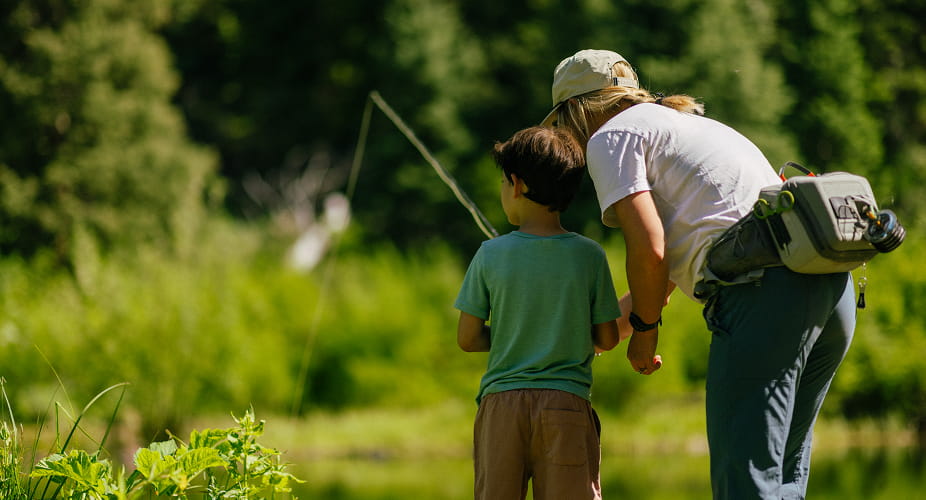 family fly fishing