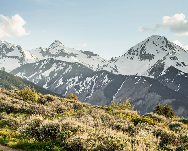 snowmass mountains in the summer